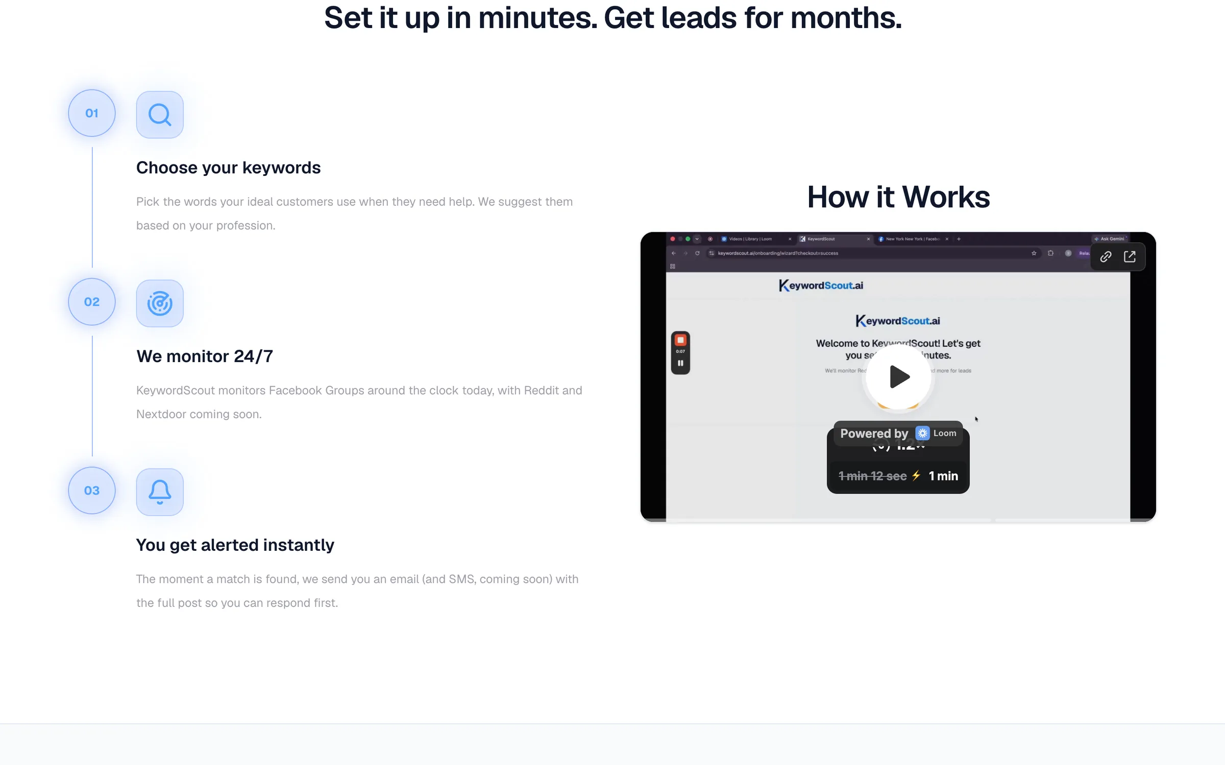 KeywordScout.ai product workflow