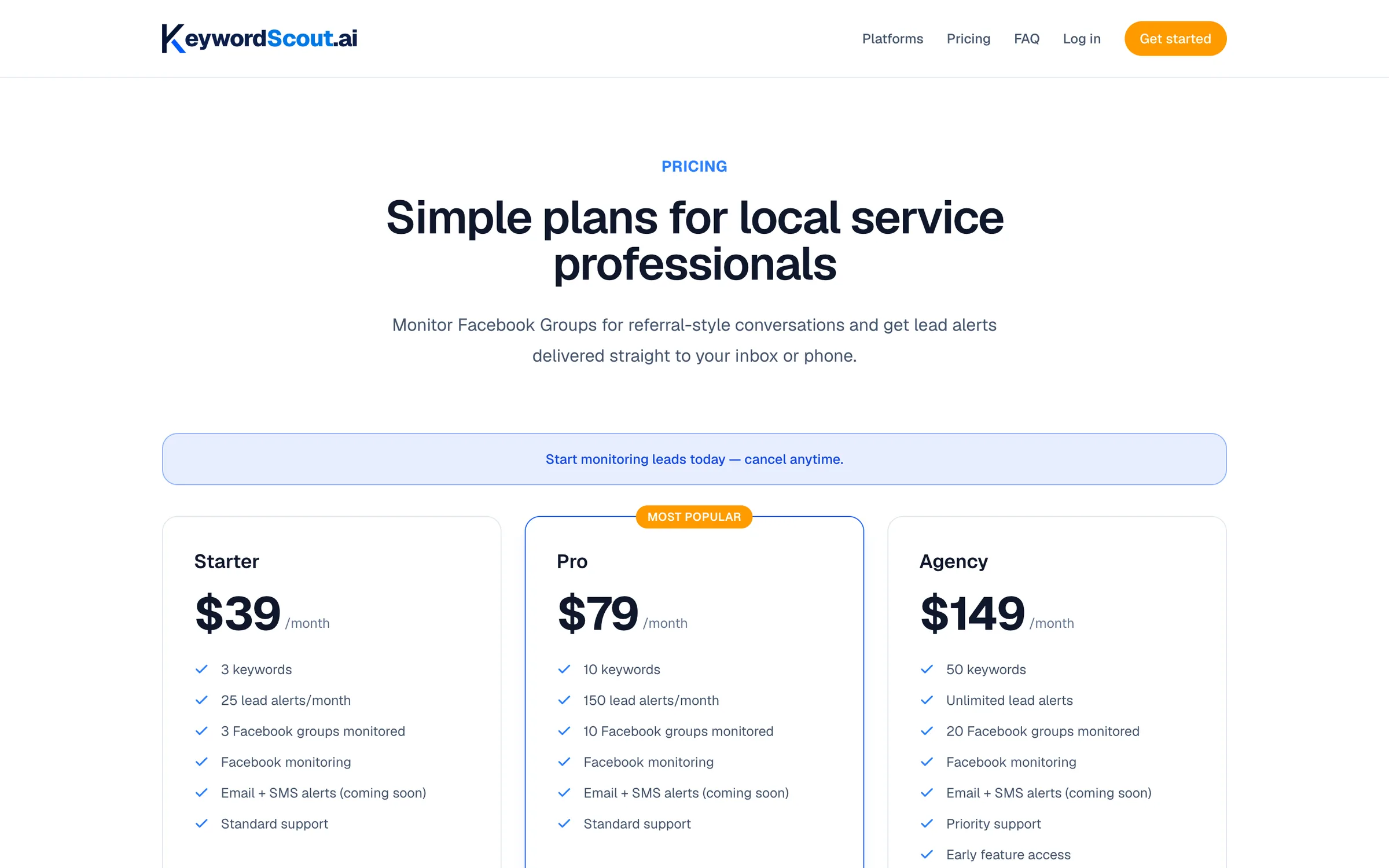 KeywordScout.ai — Pricing