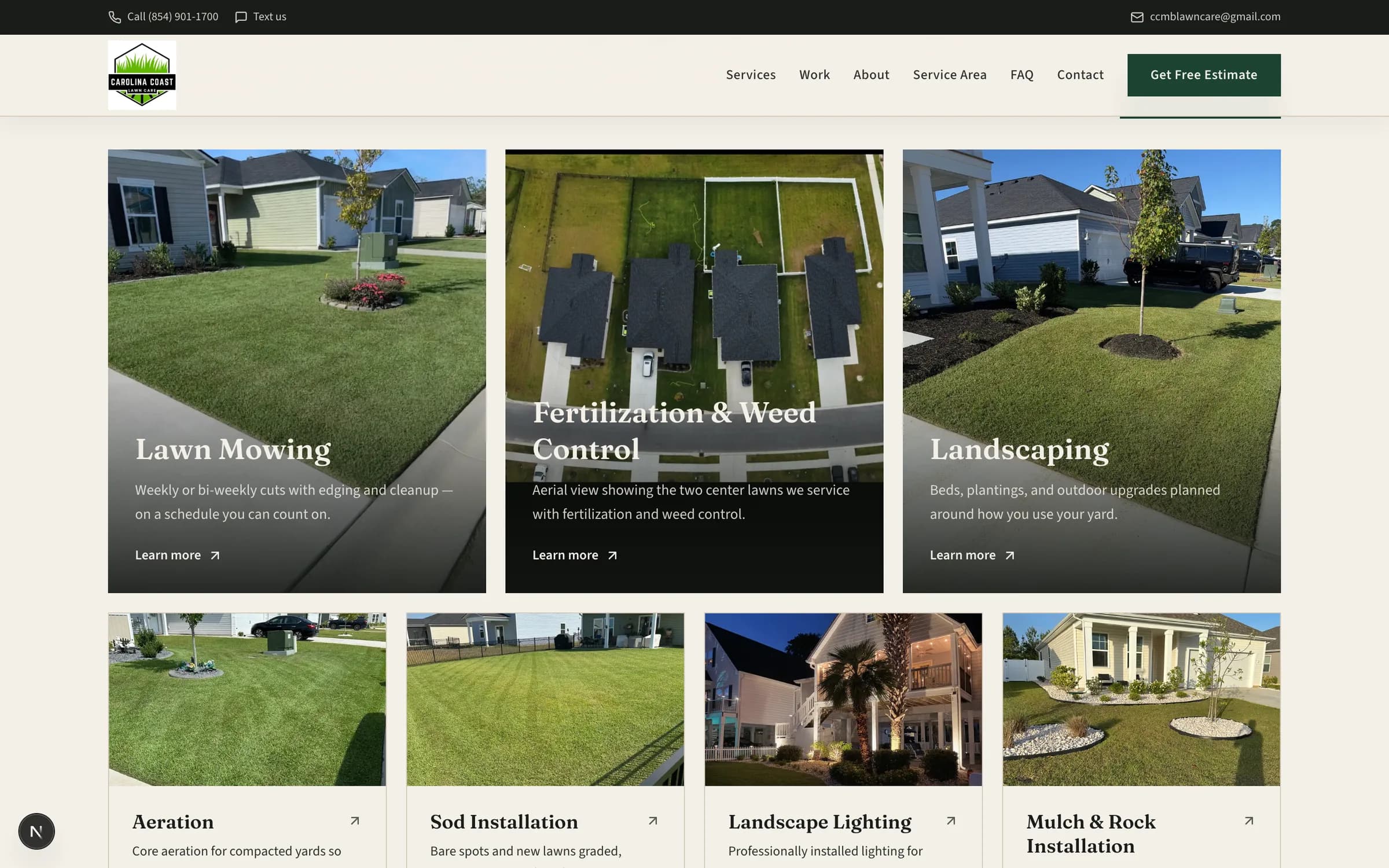 Carolina Coast Lawn Care — Services